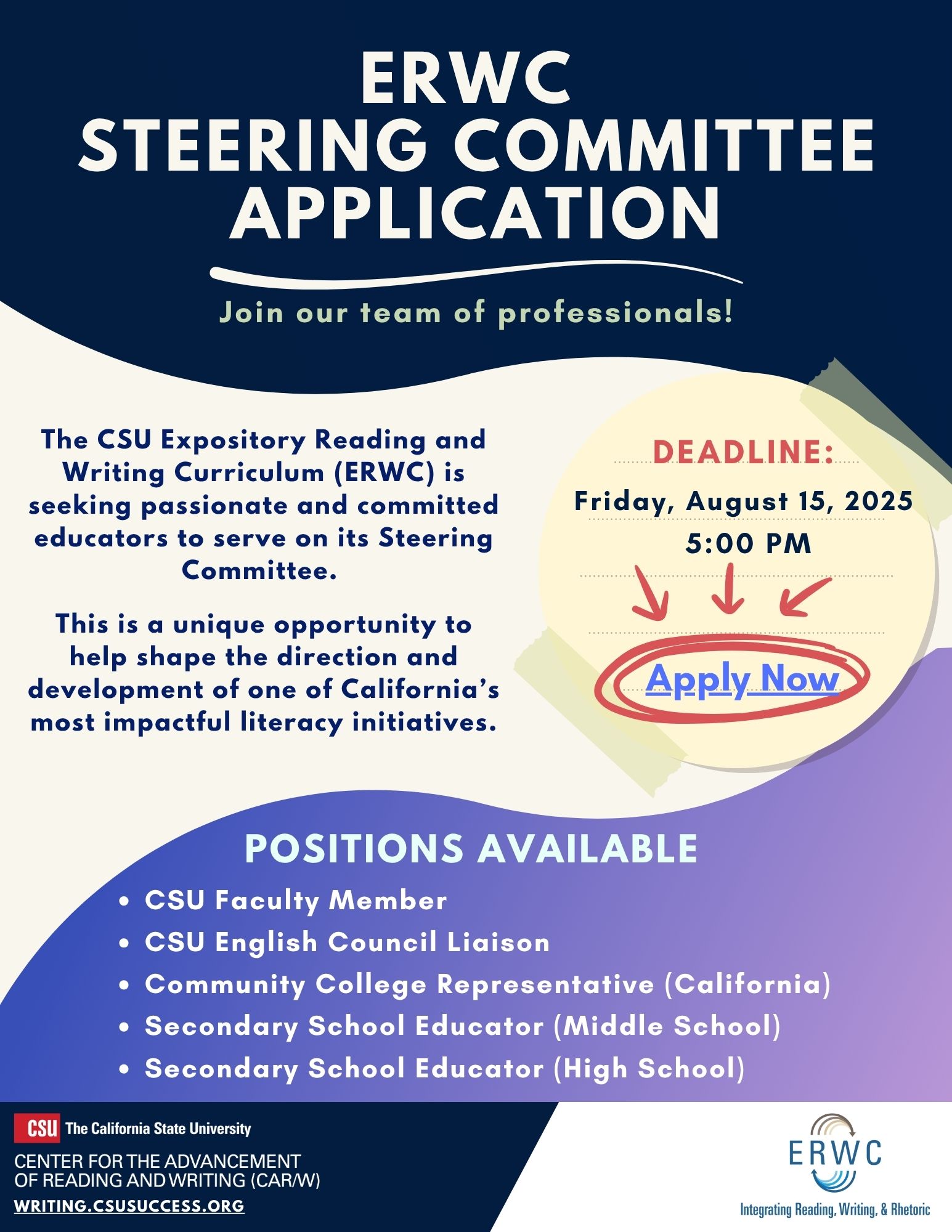 Steering Committee Application Flyer